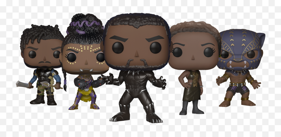 Black Panther Wakanda Funko Pop Vinyl Bundle Set Of 5 - Black Panther Pop Figures Png,T'challa Png