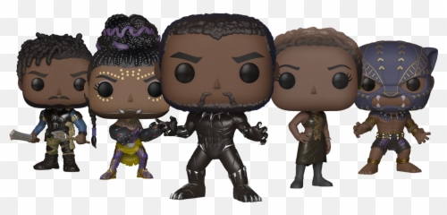 Black Panther Wakanda Funko Pop Vinyl Bundle Set Of 5 - Black Panther Pop Figures Png,T'challa Png