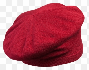 Download Red Knitted Beret - Alt Attribute Full Size Png Knit Cap,Beret Png