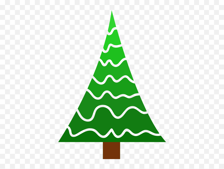 Simple Pine Tree - Simple Christmas Tree Clipart Transparent Png,Christmas Tree Branch Png