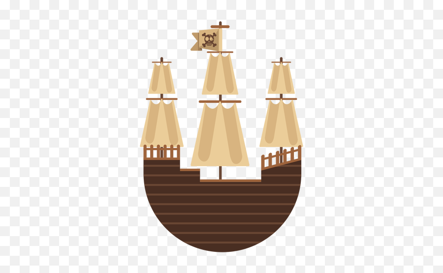 Round Pirate Sail Boat Icon - Nautical Png,Pirate Ship Icon