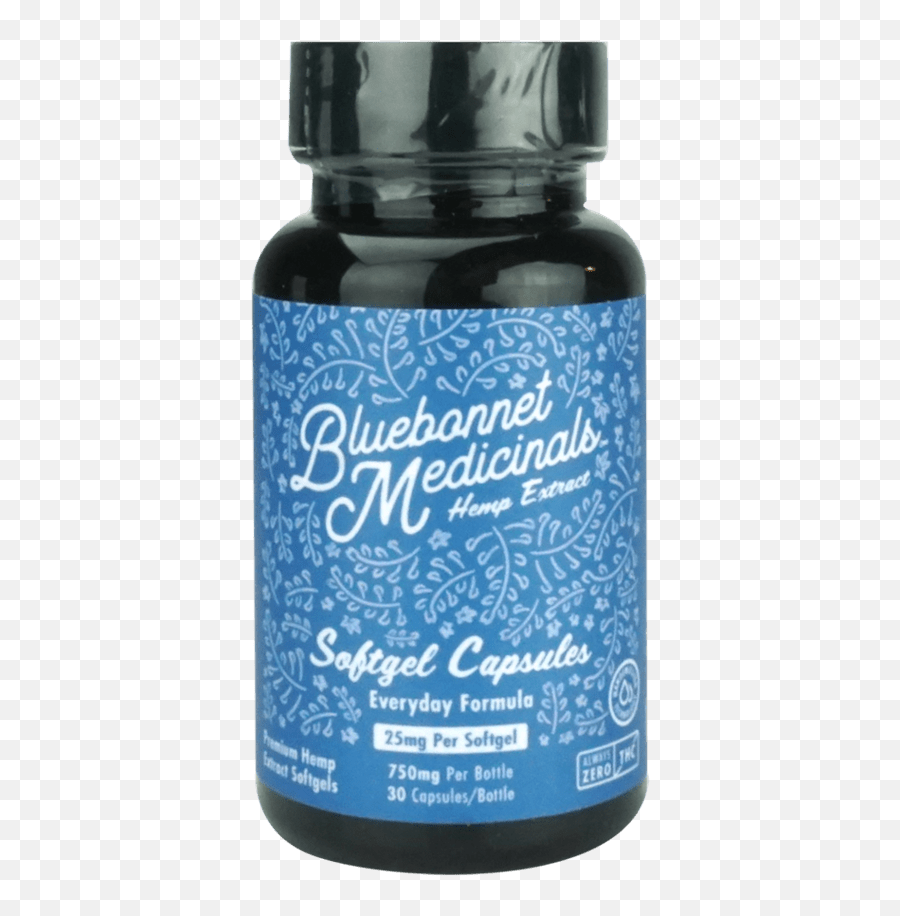 750mg Hemp Extract Softgel Capsules U2022 Bluebonnet Medicinals - Office Instrument Png,Blue Bonnet Icon