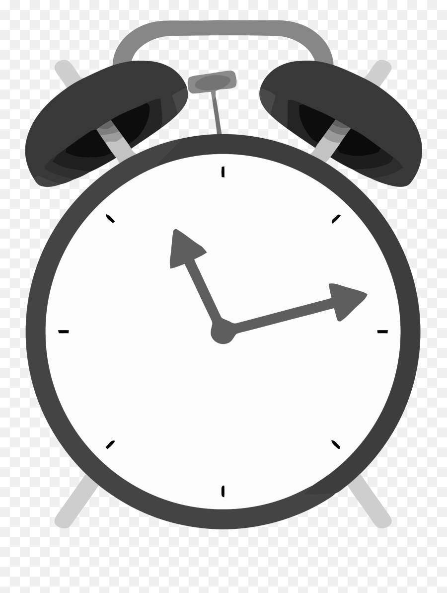 Alarm Clock Dark Gray Color Clipart Png U2013 Clipartlycom - Alarm Clock Gif Transparent,Alarm Clock Transparent Background