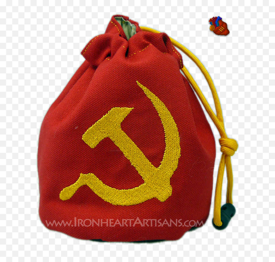 Download Soviet Red Hammer And Sickle Dice Bag - Hammer And Pride Confederate Nazi Communist Flag Png,Hammer And Sickle Transparent