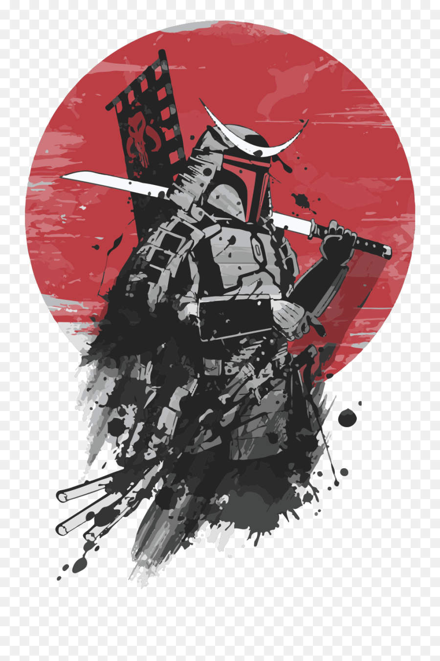 Fett Armor Boba Mandalorian T - Samurai Mandalorian Png,Samurai Png