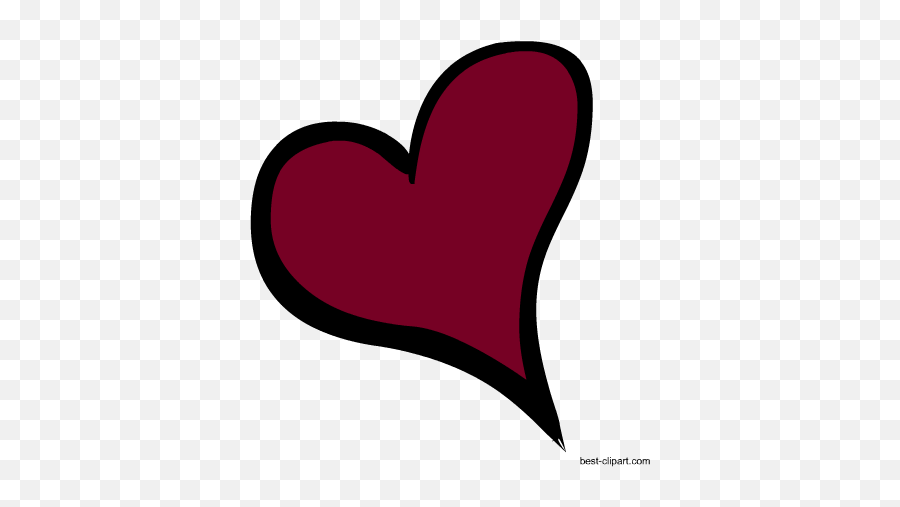 Download Hd Heart With Thick Black Outline Clip Art - Heart Heart Png,Heart Png Outline
