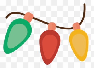 Garland Bulb Xmas Christmas Flat - Transparent PNG u0026 SVG Christmas Flat Png