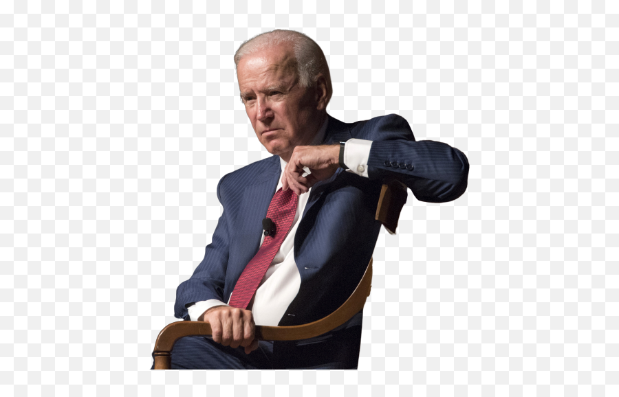 Joe Biden Sitting - Free Joe Biden Distorted Png,Donald Trump Transparent Background