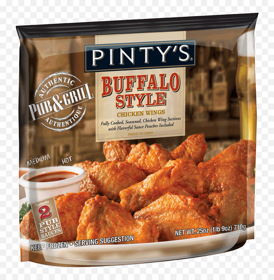 Pintys Buffalo Style Chicken Wings - Delicious Foods Png,Buffalo Wings Png