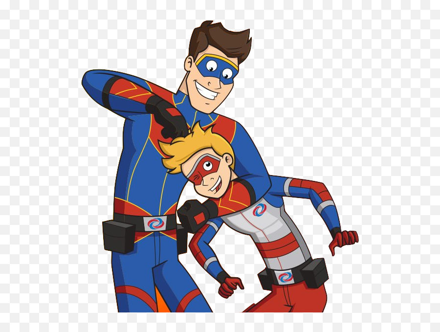 Download Hd Ray And Henry Cartoon - Adventures Of Kid Danger Captain Man  Png,Cartoon Kid Png - free transparent png images 