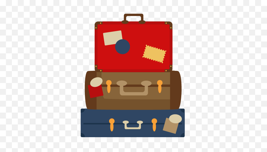 Stacked Luggage Png Transparent - Suitcases Svg,Travel Clipart Png