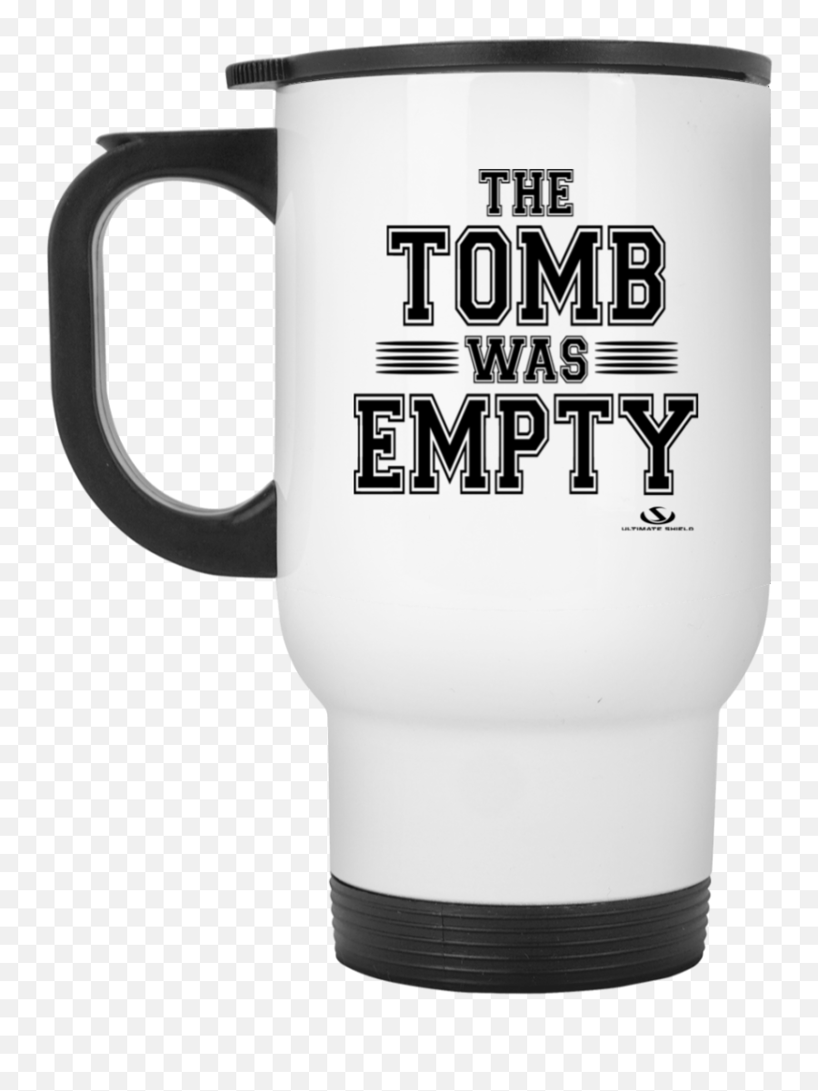 The Tomb Was Empty White Travel Mug - White Branded Travel Mug Png,Empty Tomb Png