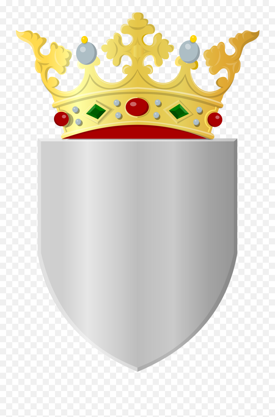 Filesilver Shield With Golden Crownsvg - Wikimedia Commons Shield Crown Transparent Png,Golden Crown Png