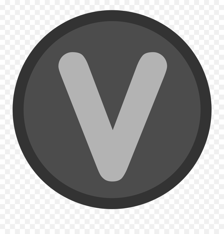 Volunteer Logovoluntary Logoletter V In A Circlebadgepin - Contoh Logo Huruf V Png,Badge Logo