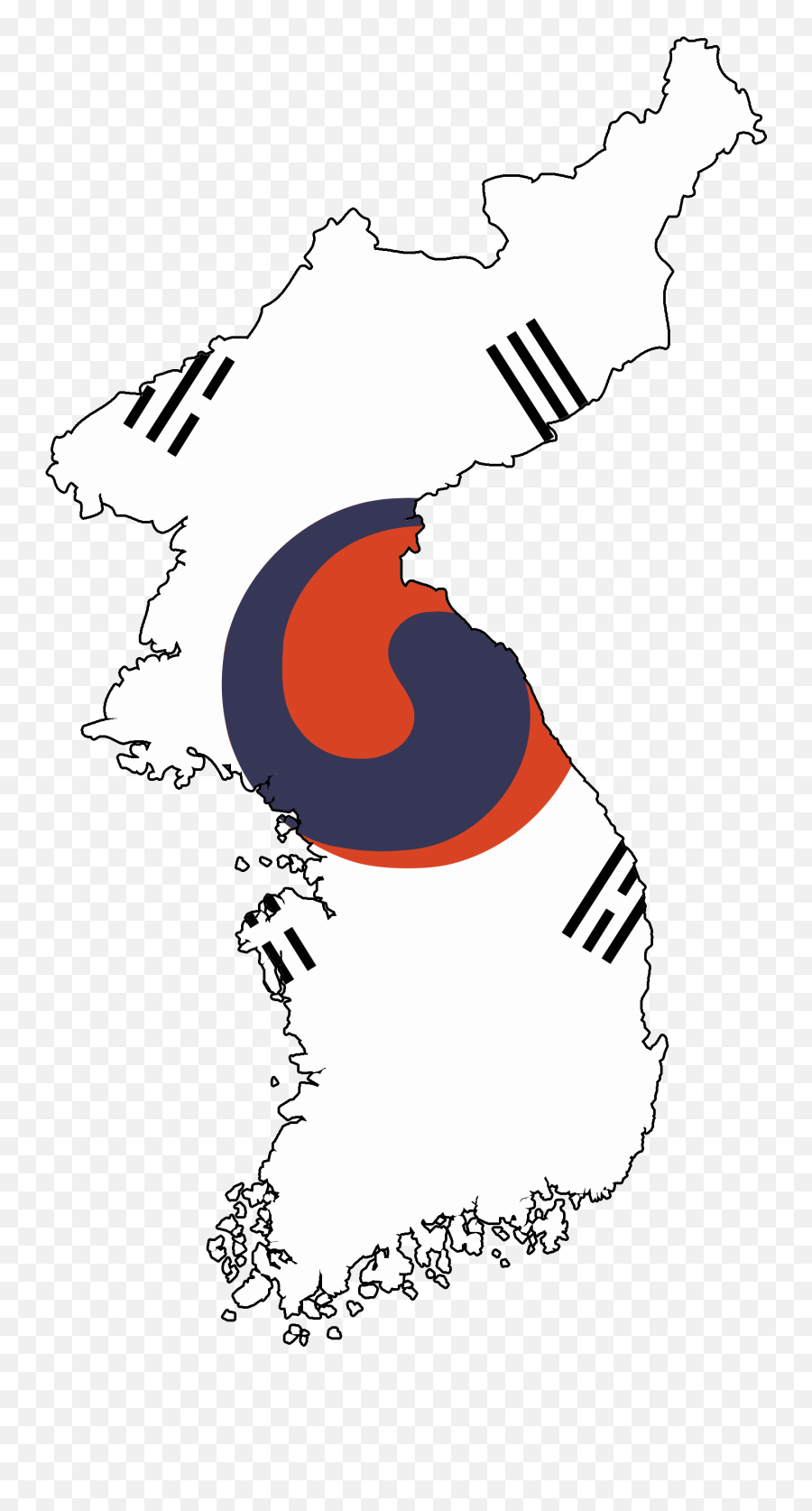 Flag Map Of The Korean Empire - South Korea Flag Map Png,Korean Png