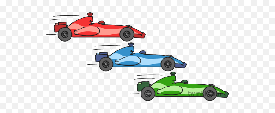 3 Racing Cars Illustration - Twinkl Formula One Car Png,Race Car Png