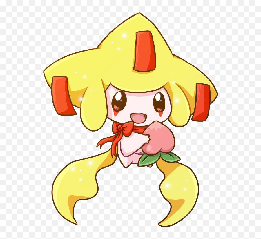 Pokemon Jirachi Wish Cute Peach Sticker - Jirachi Shiny Png,Jirachi Png