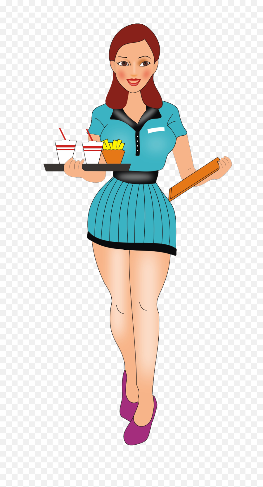 Jpg Transparent Download Cartoon Group - Waitress Cartoon Png,Waitress Png