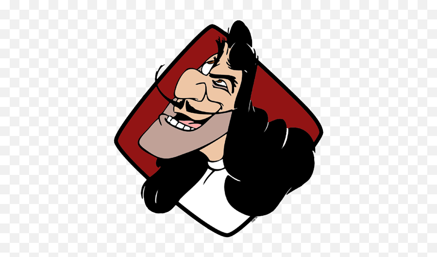 Captain Hook Smee And Crocodile Clip - Captain Hook Cartoon Face Png,Captain Hook Png