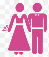 Wedding Invitation Marriage Icon - Bride And Groom Cartoon Png