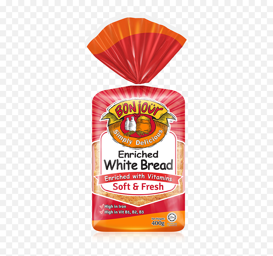 Bonjour Bread - Bonjour Enriched White Bread 400g Png,White Bread Png