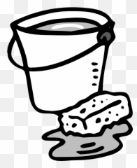 Download Bucket And Sponge B - Cleaning Bucket Clip Art Png,Sponge Png