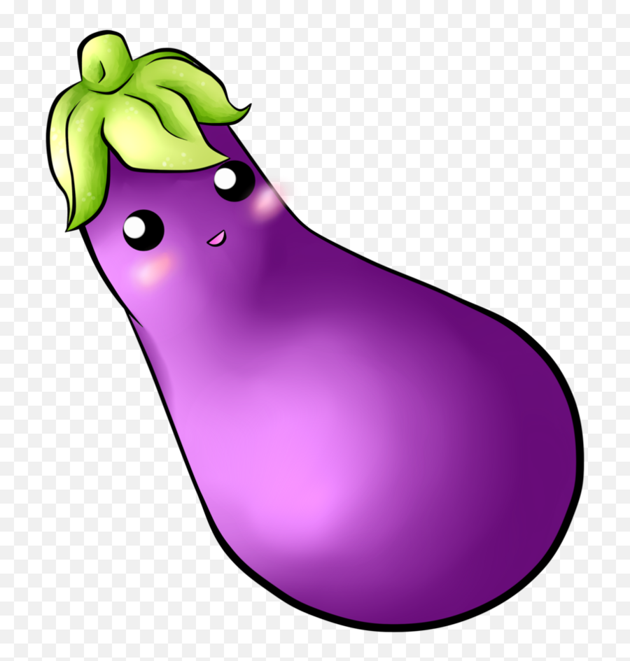 Cartoon Transparent Png Clipart - Cute Eggplant Png,Eggplant Transparent