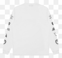 Icon Ls T - SHIRT WHITE Full Sleeve png