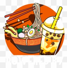 Powered By Ramen Bubble Tea Anime Kawaii Boba Fleece Blanket - png