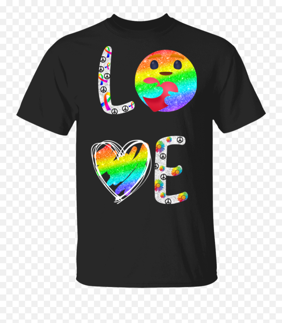 Love Lgbt Care Facebook Icon Ribbons Hippie Peace Sign Shirt Matching Proud Gay Lesbian Gifts T - Shirt Png,Heart Icon Facebook