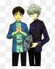 Shinji Ikari Kaworu Nagisa Chinese Uniform Neon - Genesis Evangelion png