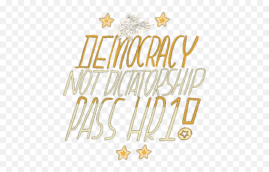 Democracy Not Dictatorship Pass Hr1 Sticker - Democracy Not Language Png,Dictator Icon