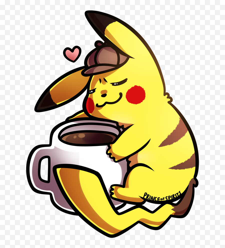 Searching For U0027detective Pikachuu0027 - Detective Pikachu And Coffee Drawing Png,Detective Pikachu Logo Png