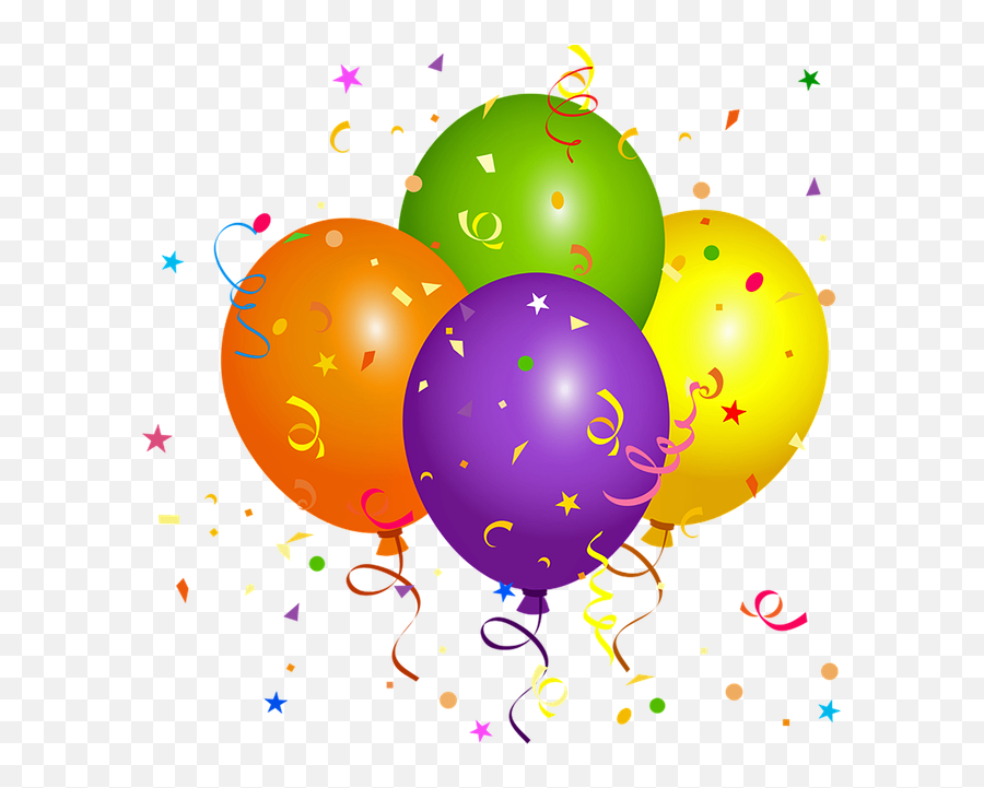 Balloons Confetti Party - Party Balloon Png Transparent,Party Confetti Png
