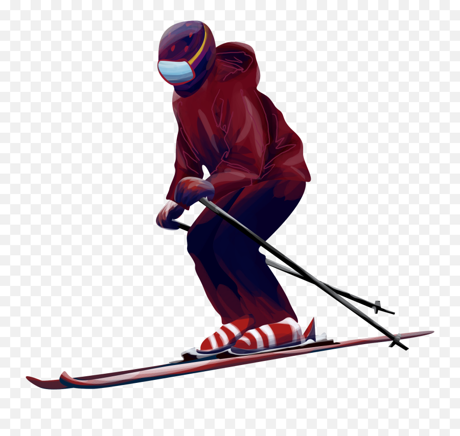 Download Hd Hand Drawn Winter Ski - Skier Png,Teenager Png