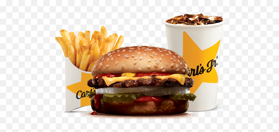 Carlu0027s Jr Nz Menu Classic Chargrilled Burgers - Star Combo Jr Png,Cheeseburger Png
