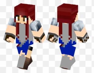 Erza Scarlet Fairy Tail Minecraft Skin Hub - Minecraft Skins Easy Fairy Tail Png,Erza Scarlet Png