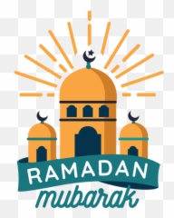 Ramadan Mubarak Mosque Crescent Half Moon Badge Sticker - Ramadan Mubarak Vector Png,Crescent Png