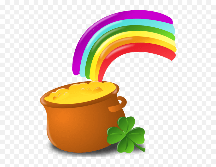 St Patrick Pot Of Gold With Rainbow Png Picture - March 2020 St Patricks Calendar,Rainbow Png
