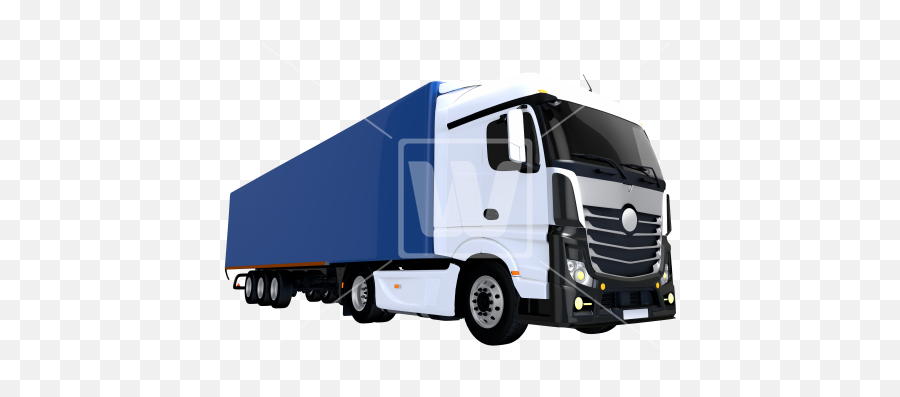 Png Blue Trailer Euro Semi Truck - Trailer Truck,Semi Truck Png