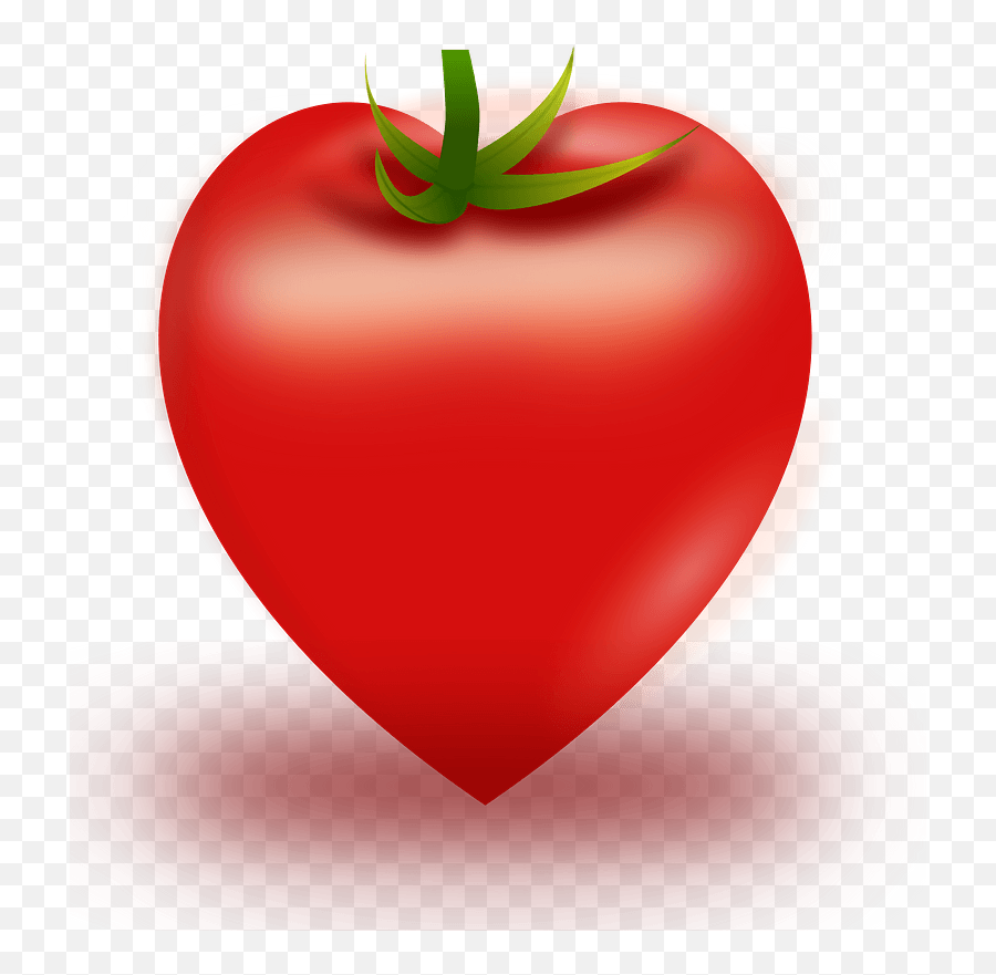 Heart Shaped Tomato Clipart - Tomato Heart Clip Art Png,Tomato Transparent