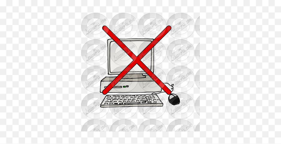 No Computer Picture For Classroom - Office Equipment Png,Computer Clipart Transparent