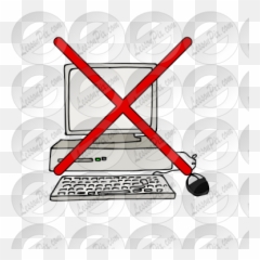 No Computer Picture For Classroom - Office Equipment png