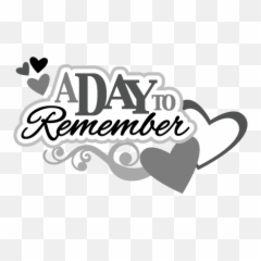 Wedding Svg Scrapbook Title - Day To Remember Png,Remember Png