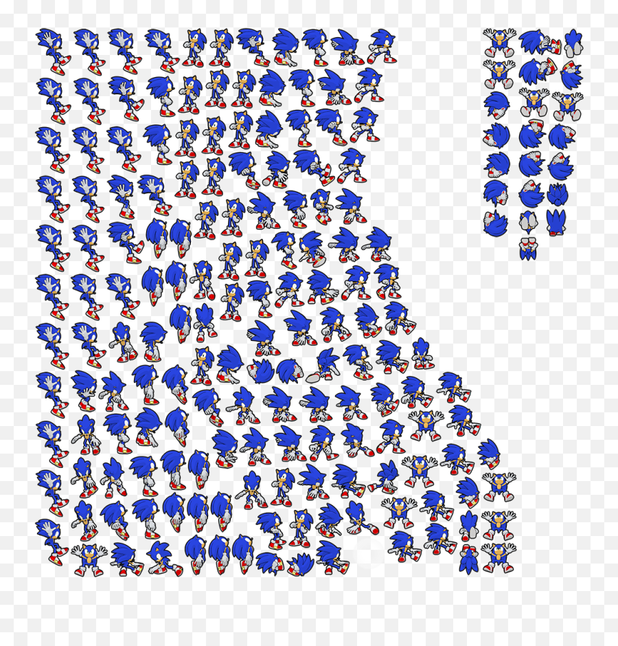 Sonic The Hedgehog Sprites Png - Sonic The Hedgehog Sprite,Sonic Sprite Png