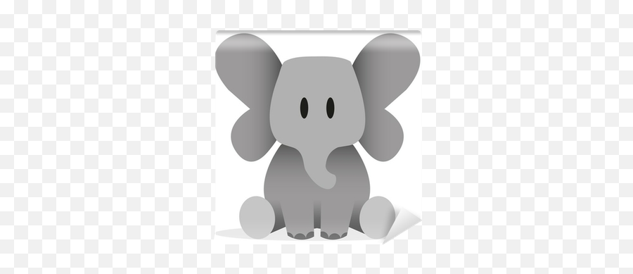 A Vector Cute Cartoon Baby Elephant Icon Wall Mural U2022 Pixers - We Live To Change Dot Png,Elephant Icon