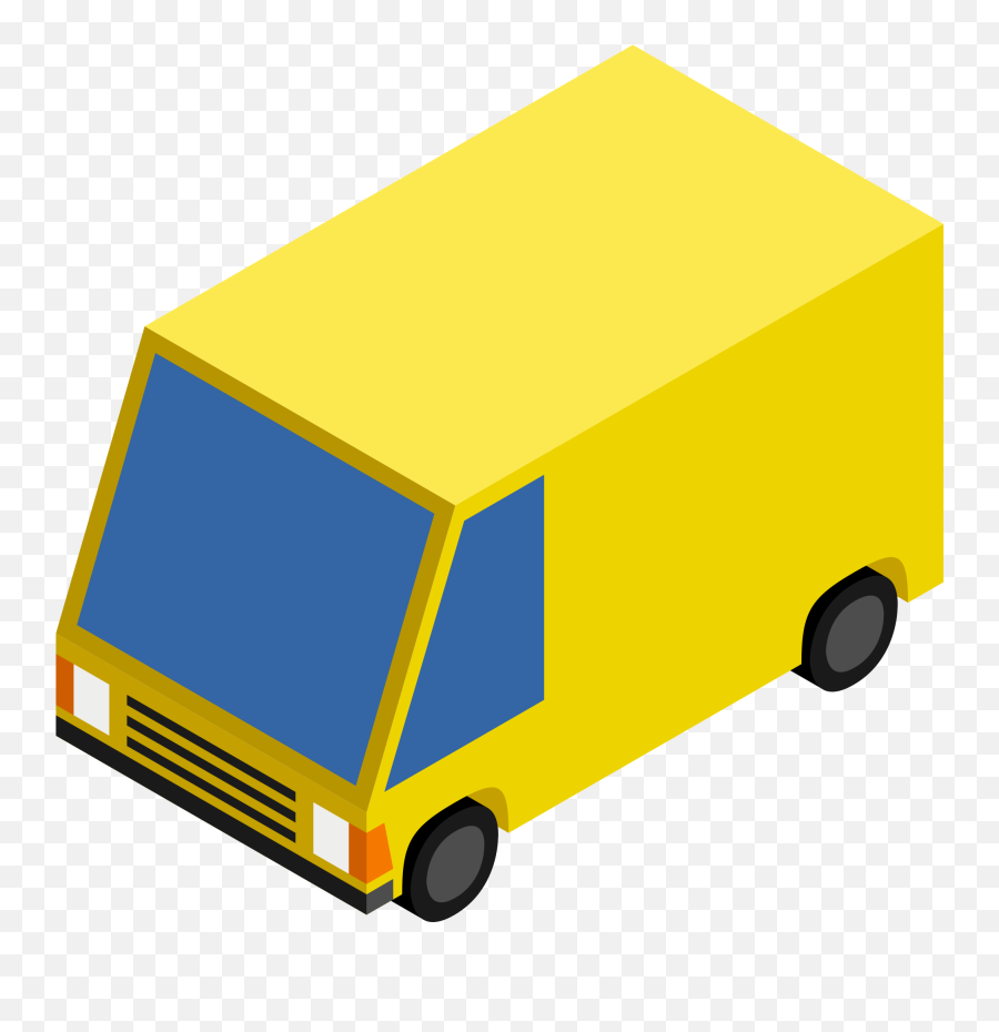 Cm Isometric Yellow Van - Openclipart Isometric Van Png,Minivan Icon