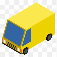 Cm Isometric Yellow Van - Openclipart png