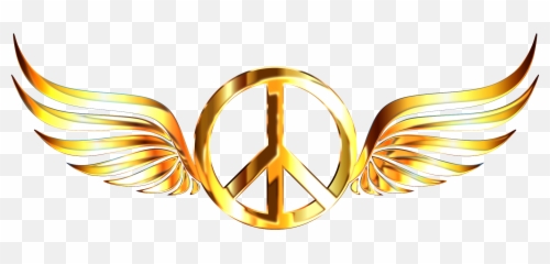 Download Hd Peace Sign Clipart Transparent Background - Golden Wings png