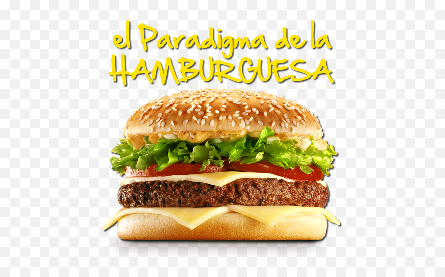 Download Hd El Paradigma De La Hamburguesa - Cheeseburger Big Tasty Burger Png,Hamburguesa Png